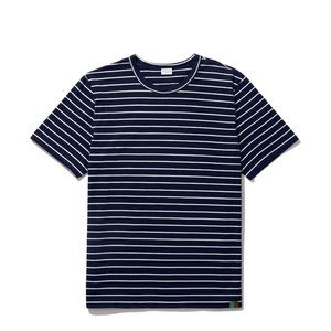 Kule The Organic Archie Short Sleeve Tee - navy/white stripe